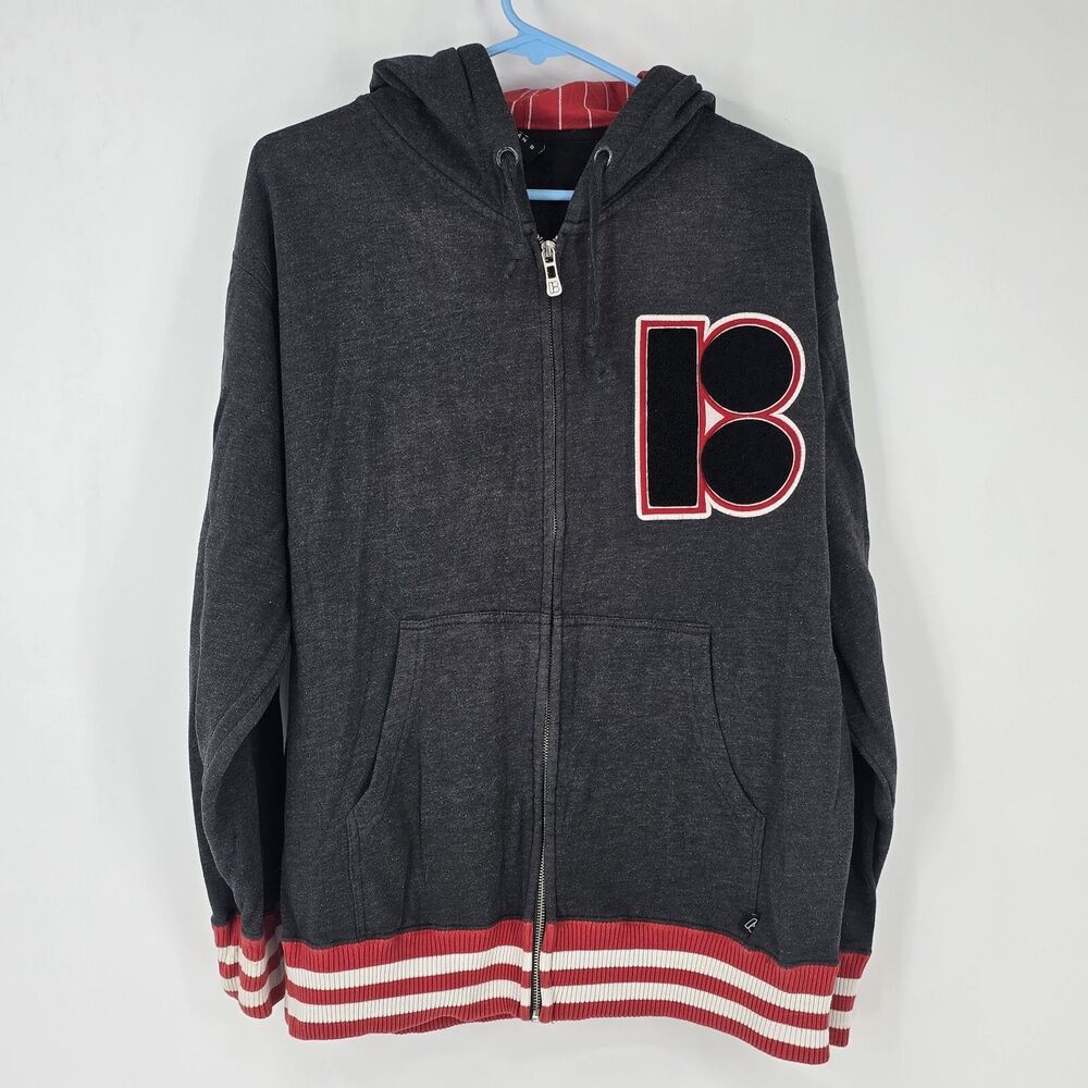Vtg Y2K Plan B Skateboard Danny Way Full Zip Heavyweight Hoodie sz Small Grunge